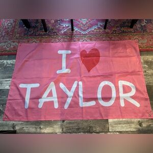 Pink 'I Love Taylor' Tapestry